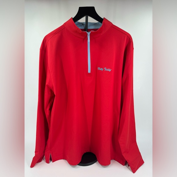 RARE! Red Horn Legend Quarter-Zip With "Hotty Toddy" In Powder Blue! XL - NWOT - Picture 2 of 5